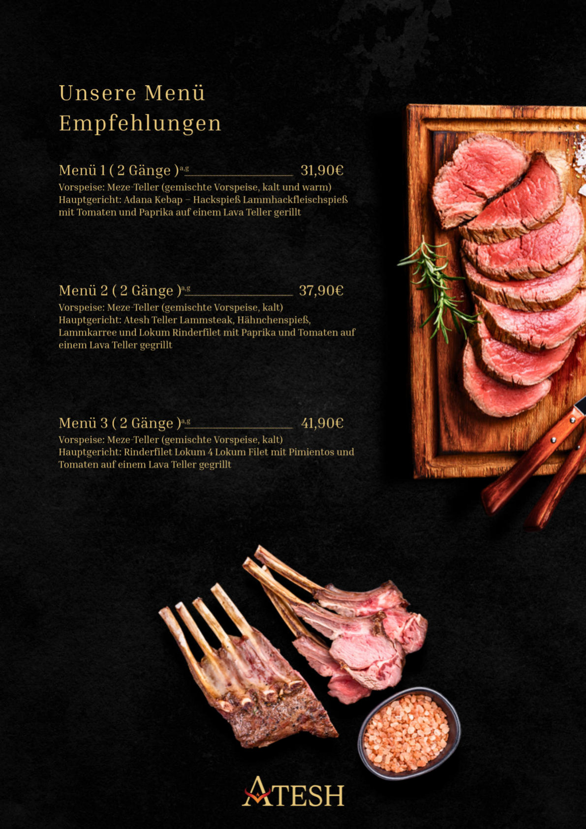 Speisekarte Seite 2